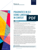 Using Pragmatics in Elt Focus Paper