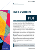 Teacher Wellbeing Focus Paper
