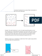 Diffusion, Osmosis and Cell Notes.