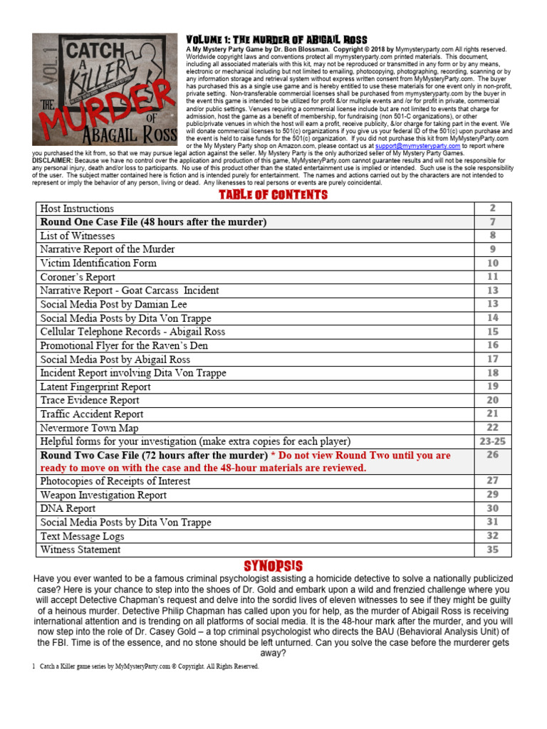 01 Catch A Killer Vol 1 2020 | PDF | Gastrointestinal Tract | Stomach