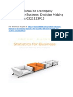 Solutions Manual To Accompany Statistics For Business Decision Making and Analysis 0321123913