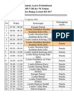 Susunan Acara Perlombaan