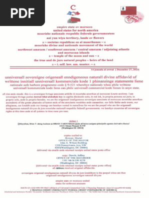 Document_2024-01!02!211627 Lien by the Creditor Empire State Ov Morocco on Navy Federal, Triangle Credit Union & Bank of America