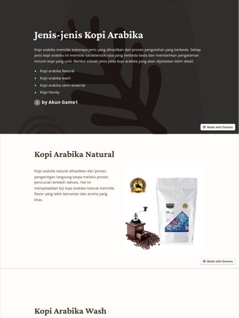 Jenis-Jenis Kopi Arabika dan Karakteristiknya | PDF