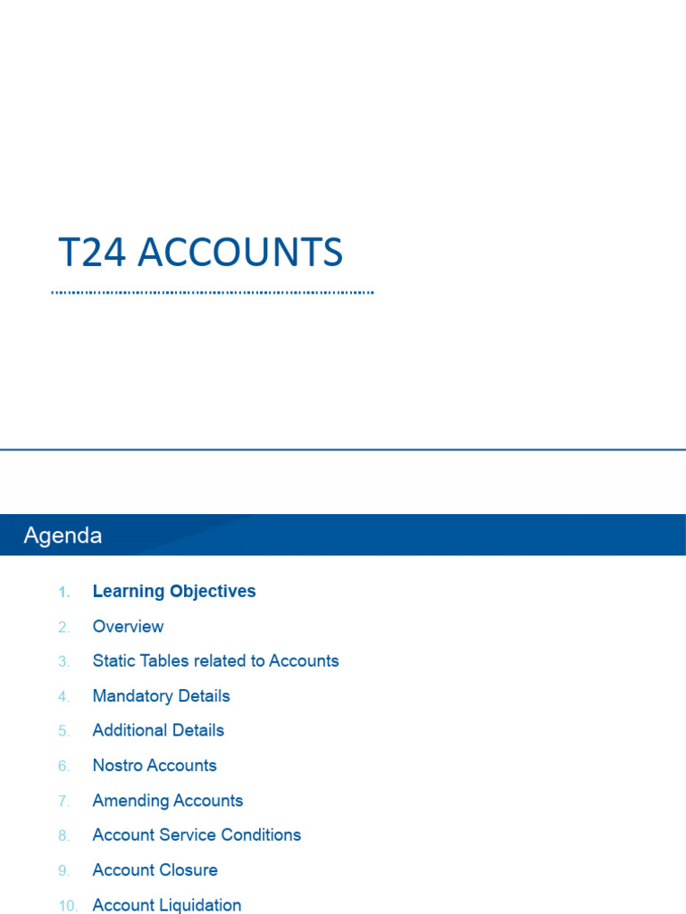 T24 Account Management Overview | PDF | Interest | Menu (Computing)