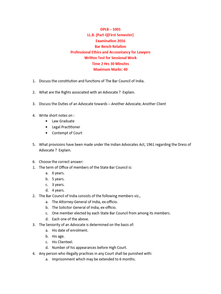 Prof Ethics Pdf Advocate Lawyer