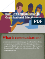 Role of Communication in Organizational Effectiveness Completed PPTT