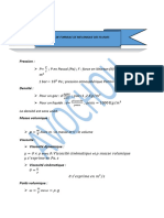 Resume de Formule Mecaniques Des Fluides