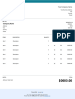 Hospital Bill Invoice