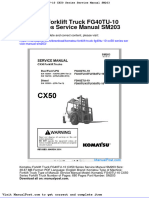 Komatsu Forklift Truck Fg40tu 10 Cx50 Series Service Manual Sm203