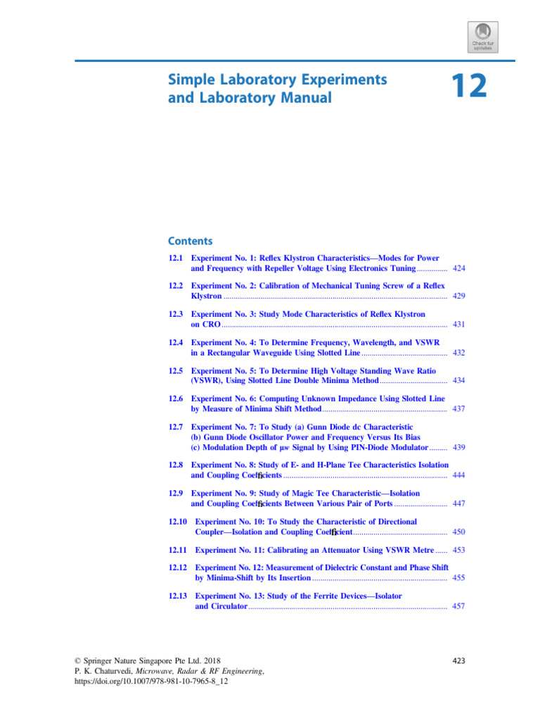 Microwave Lab Manual PDF