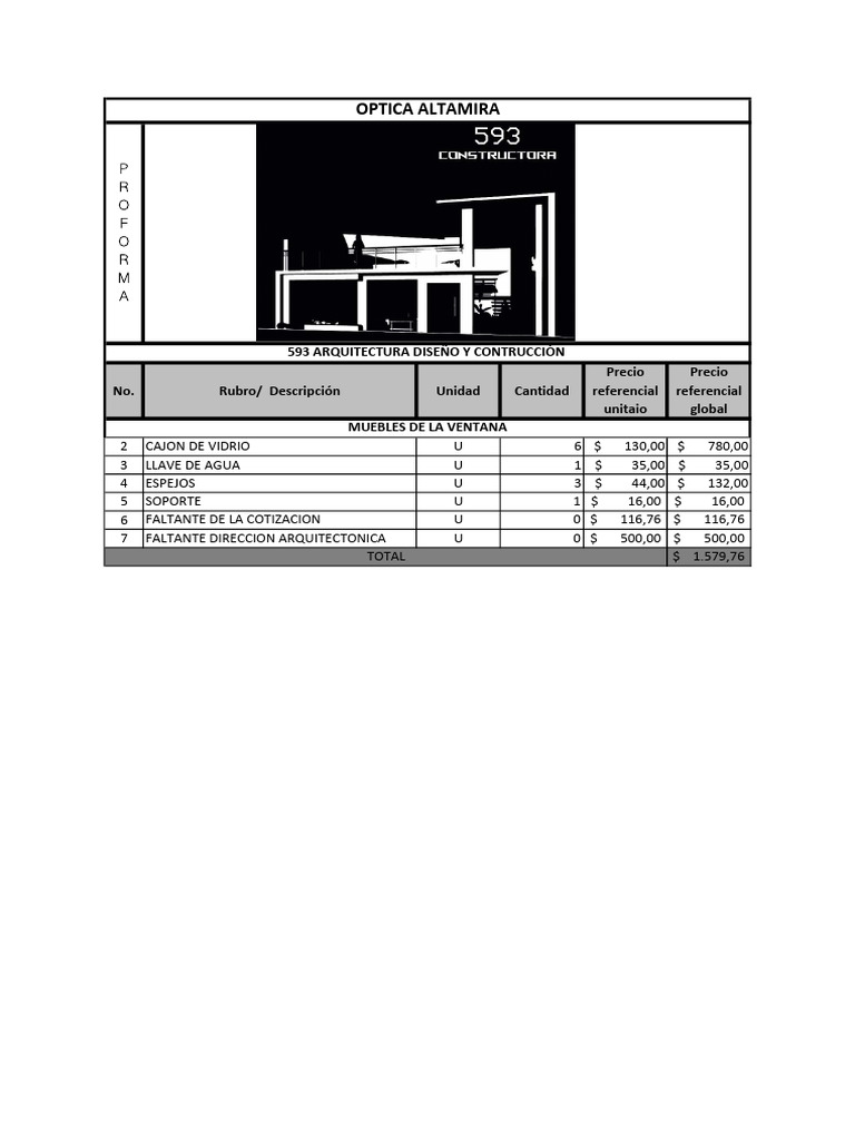 Presupuesto de Muebles PDF