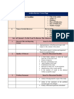 Article Review Guideline