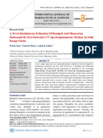 A Novel Simultaneous Estimation of Ramipril and Olmesartan Medoxomil by First Derivative UV Spectrophotometric Method in Solid Dosage Forms