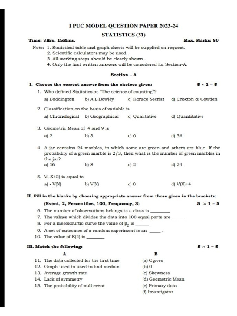 Statisticsmodel Paper | PDF