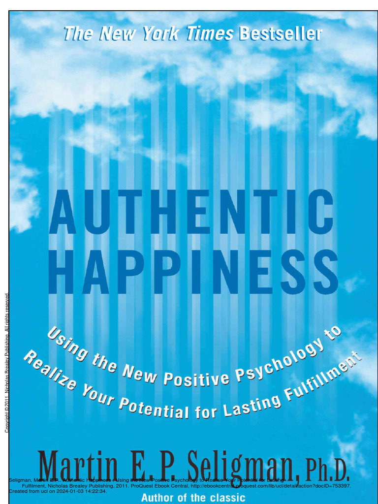 Authentic Happiness Using The New Positive Psychol... - (Cover Page ...