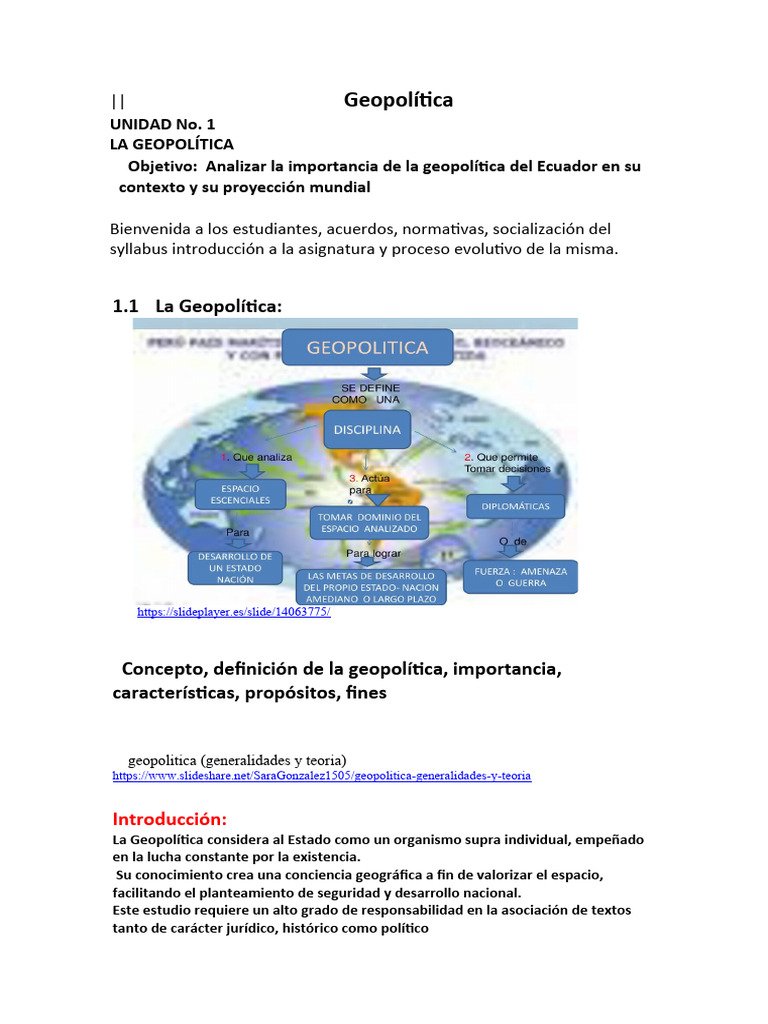 Geopolítica del Ecuador: Importancia y Análisis | PDF