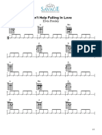 Cant Help Falling in Love Music Solo Finger Sheet
