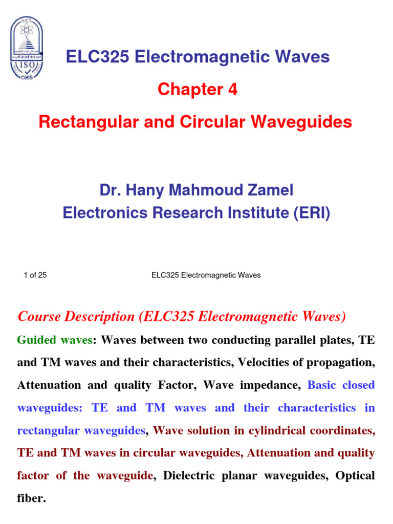 Rectangular and Circular Waveguides Overview | PDF | Waveguide | Waves