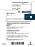 2306 9MA0-32 A Level Mechanics - June 2023 PDF
