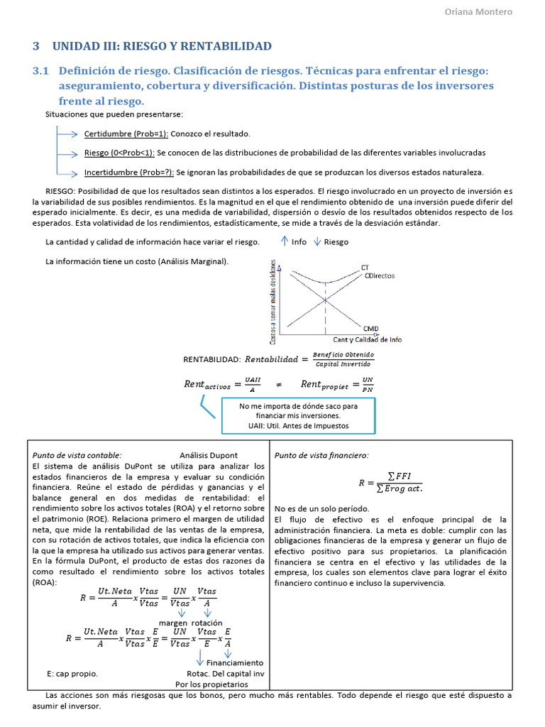 Riesgo y Rentabilidad en Inversiones Financieras | PDF | Desviación ...