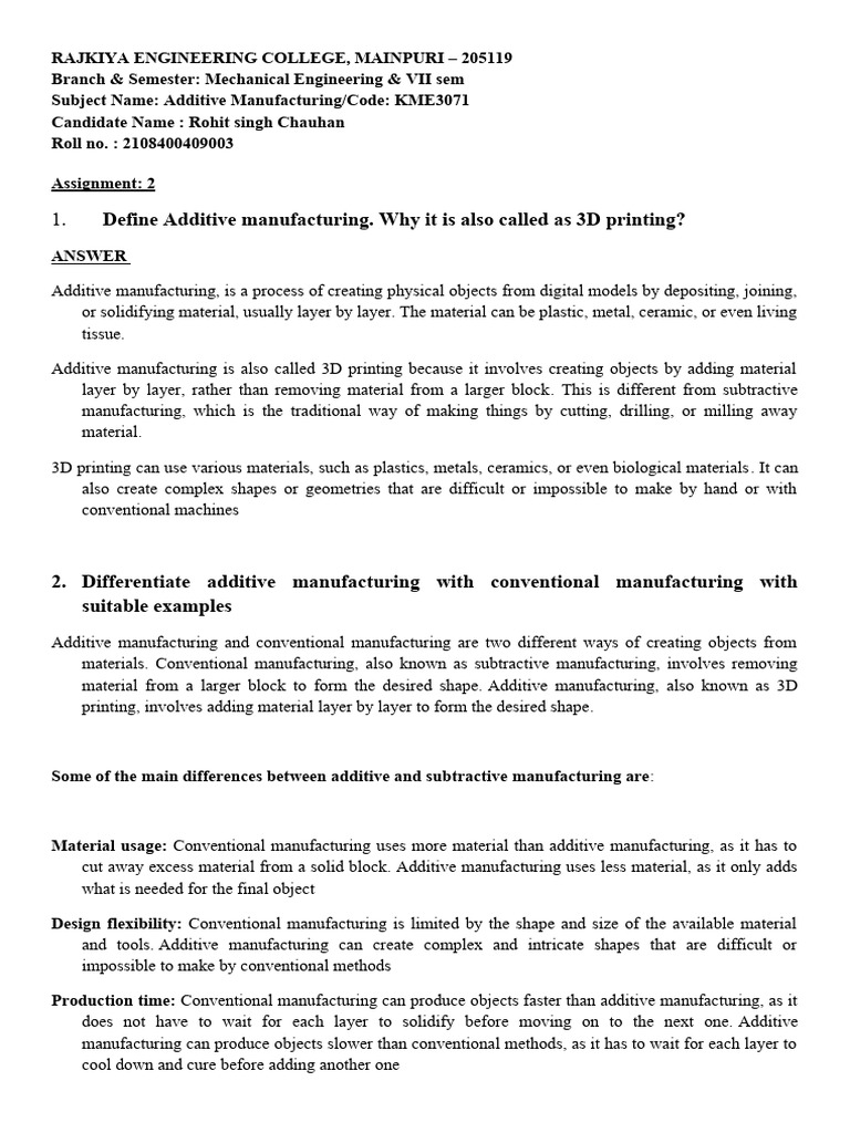 Details About The Additive Manufacturing | PDF
