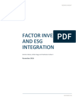 Research Insight Factor Investing and ESG Integration