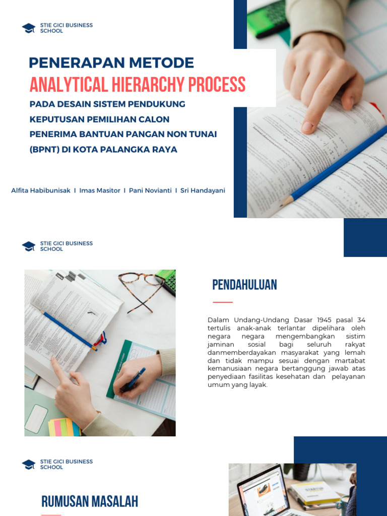 Penerapan Metode: Analytical Hierarchy Process | PDF