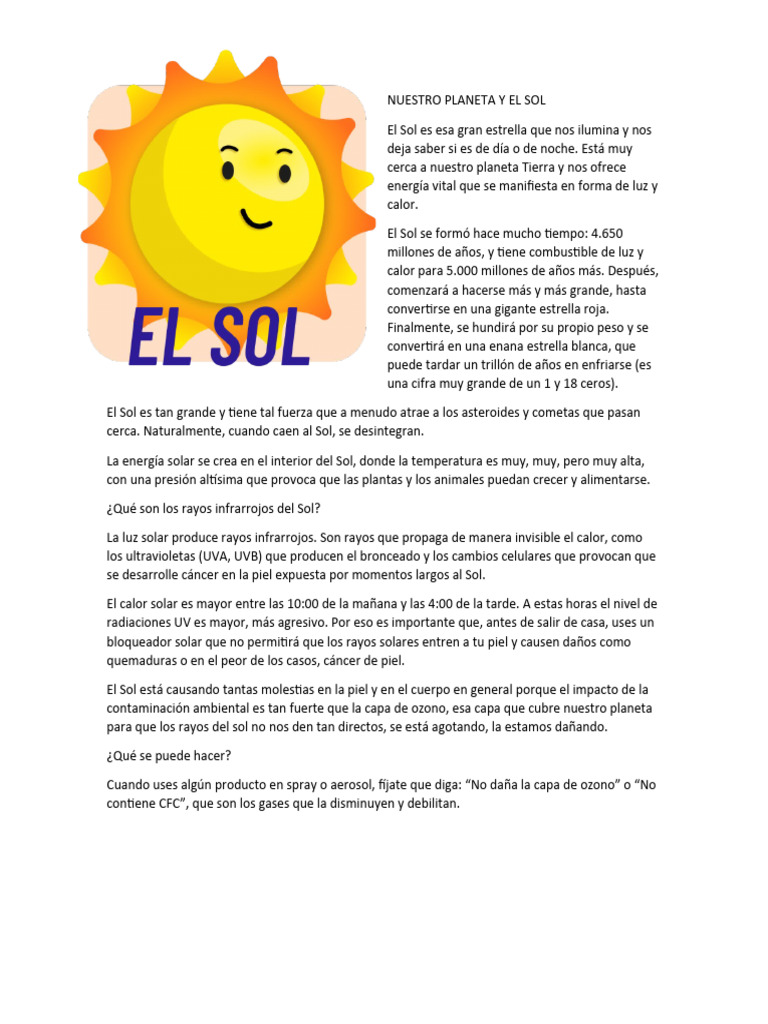 Impacto del Sol en la Tierra y la Piel | PDF | Dom | Ultravioleta