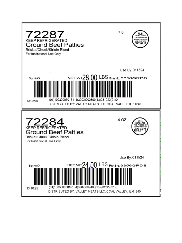 Recall 065 2023 Labels | PDF