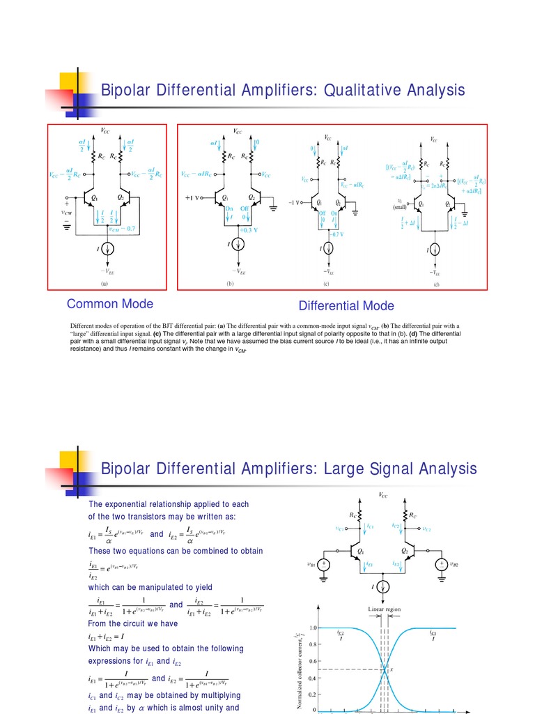 BJT Diff Amplifier | PDF | Bipolar Junction Transistor | Amplifier