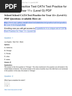 YEAR 7 CAT TEST SAMPLE QUESTIONS PDF visual data 3