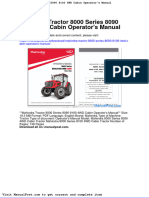 Mahindra Tractor 8000 Series 8090 8100 4wd Cabin Operators Manual