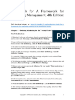 Test Bank For A Framework For Marketing Management 4th Edition Kotler