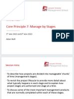Lecture 9 Core Principle 7 Manage by Stages