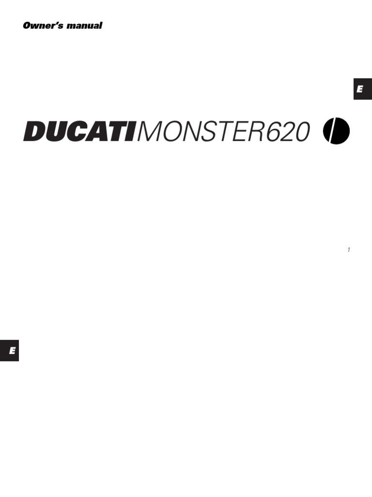 Ducati Monster 620 Owner's Manual | PDF | Clutch | Transport