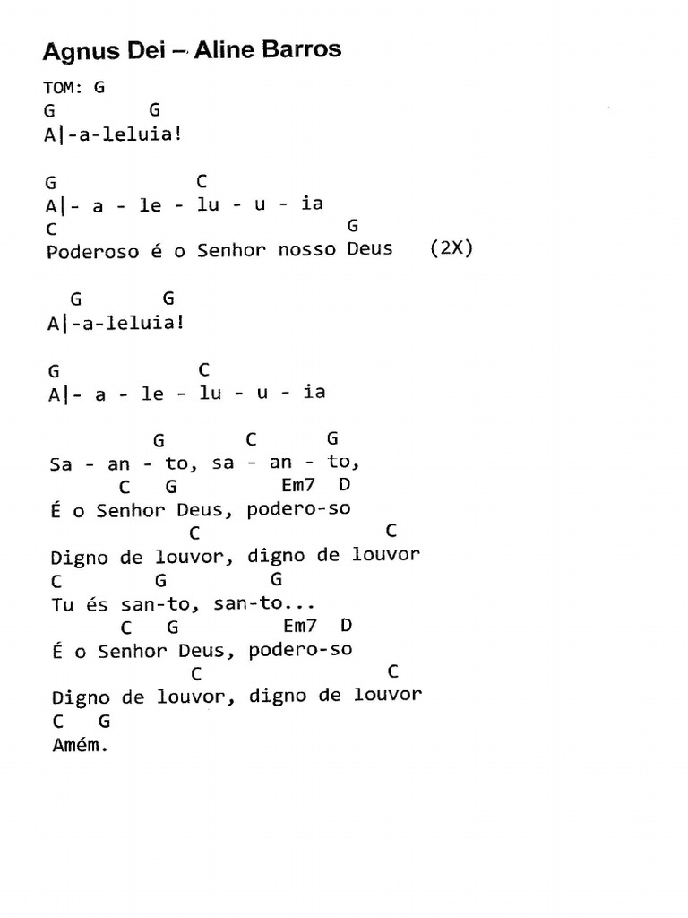 Agnus dei aline barros pdf