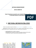 Metode Didactice - DEMONSTRATIA - JOCUL