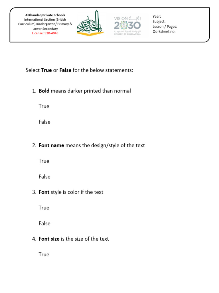 Year 4 - Unit 3 - Worksheet 3 | PDF
