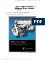Mercedes Diesel Engine Om470 471 473 Euro Vi Maintenance Booklet de en Fr Es It Ru
