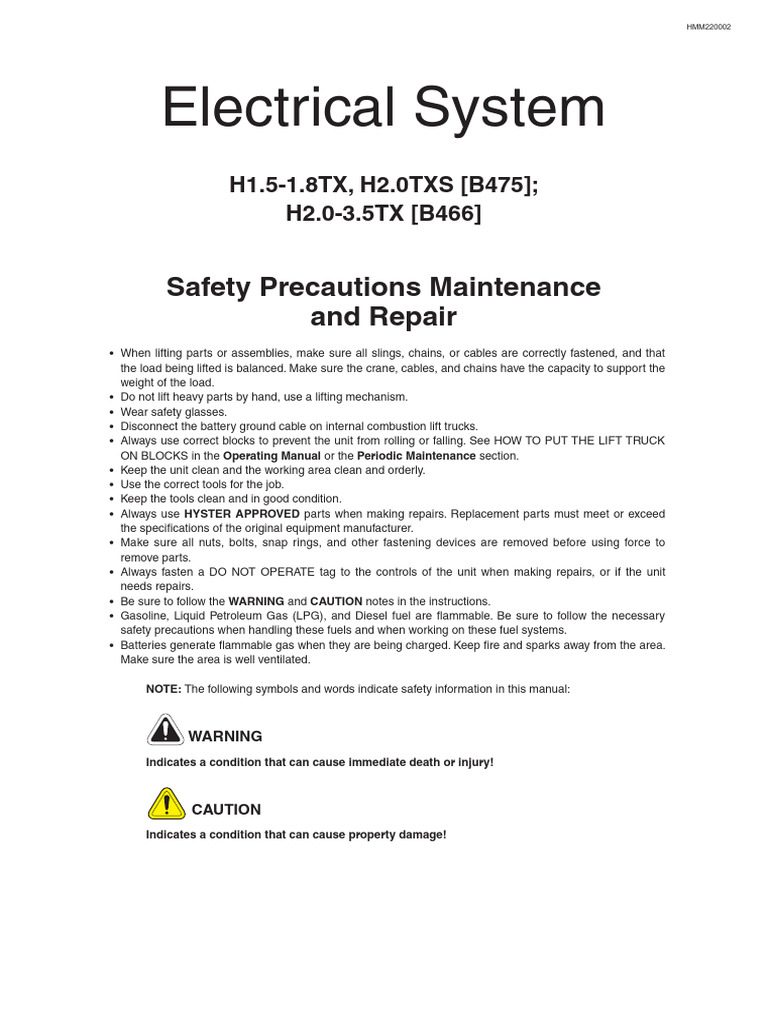 Electrical System Pdf