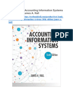 Test Bank For Accounting Information Systems 10th Edition James A Hall