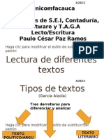 Lectura de Diferentes Textos