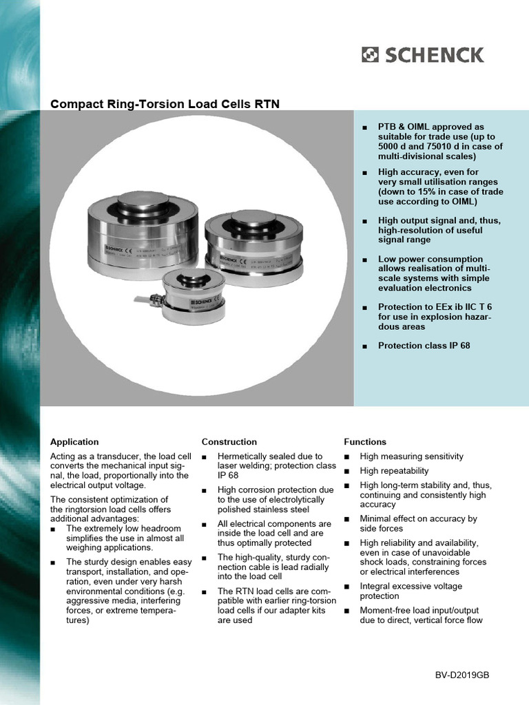 Celula Carga RTN C3 1 T | PDF | Electrical Engineering | Physical Sciences