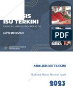 Analisis Isu Terkini Ekonomi Makro Dan Sosial Provinsi Aceh Edisi September 2023