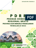 Produk Domestik Regional Bruto Provinsi Aceh Menurut Pengeluaran Triwulan 3 2023