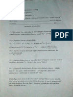 Reposição Da Segunda Avaliação