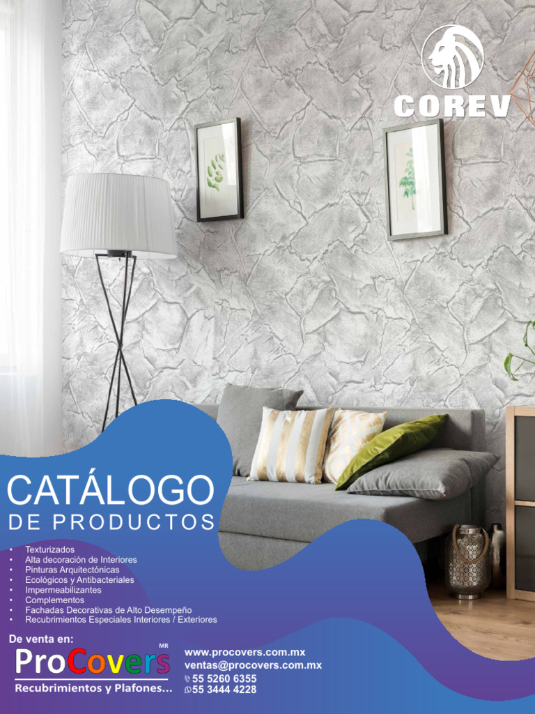 Catálogo de Acabados COREV 2024 | PDF | Pinturas | Hormigón