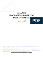 PM Program Manager Role Guideline