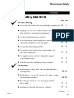 Warehouse Safety Checklist